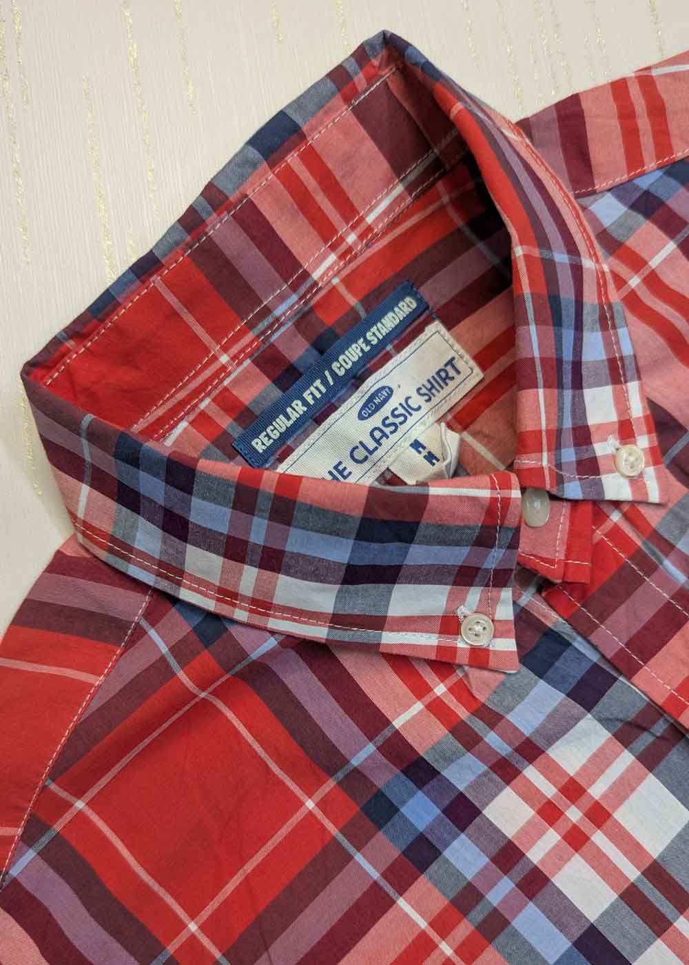 Old Navy Checkered Shirt – Large – Full Sleeves