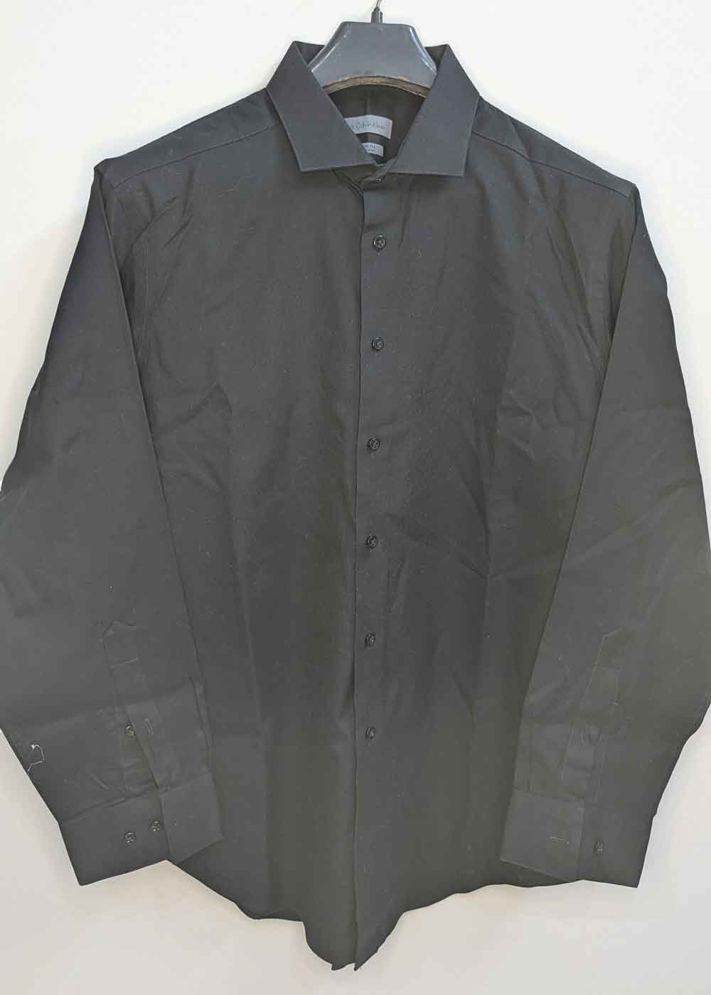 Calvin Klein Jet Black Formal Shirt – Large – Full Sleeves - Image 2