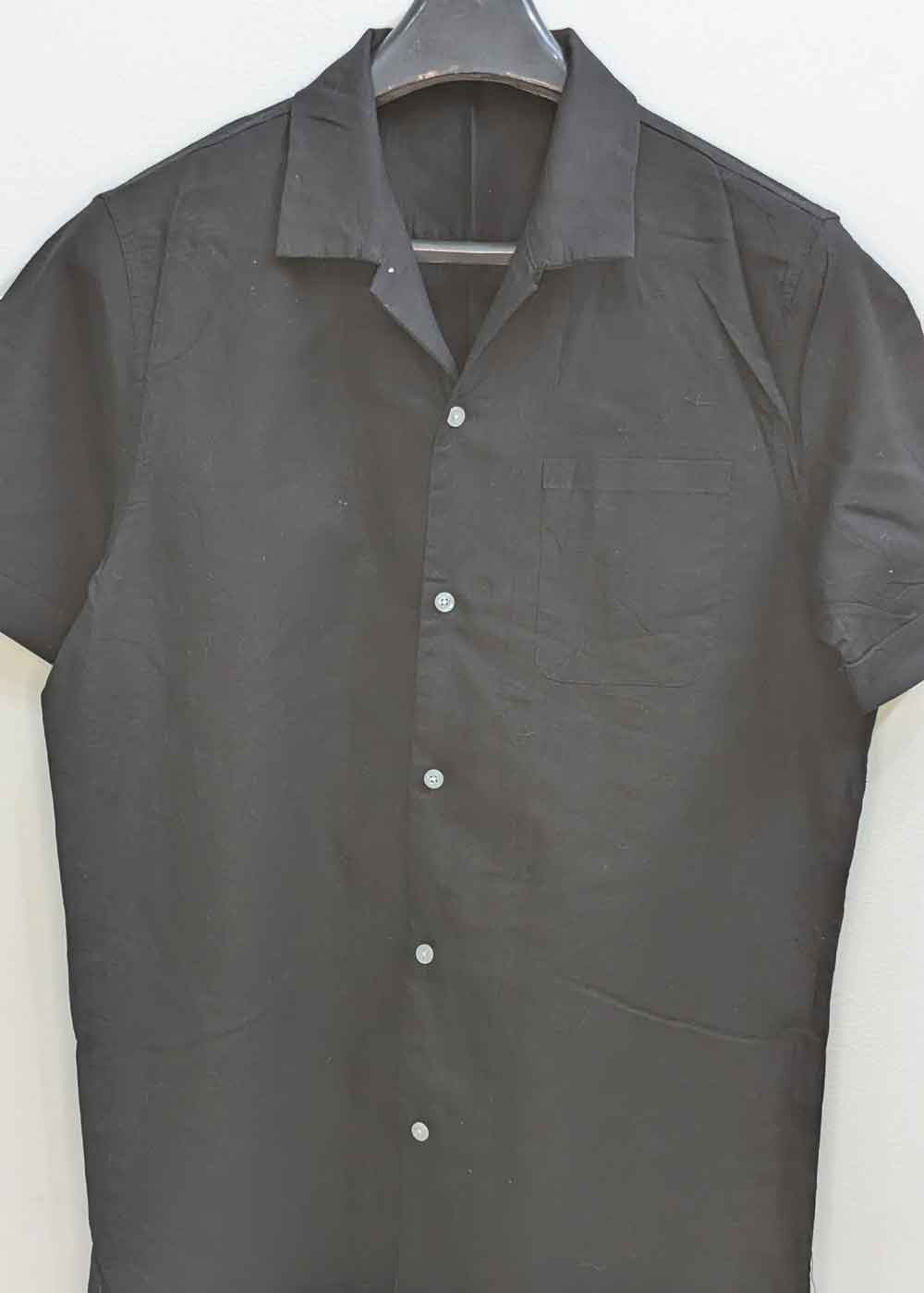 Black Casual Bushirt – Medium – Half Sleeves - Image 2