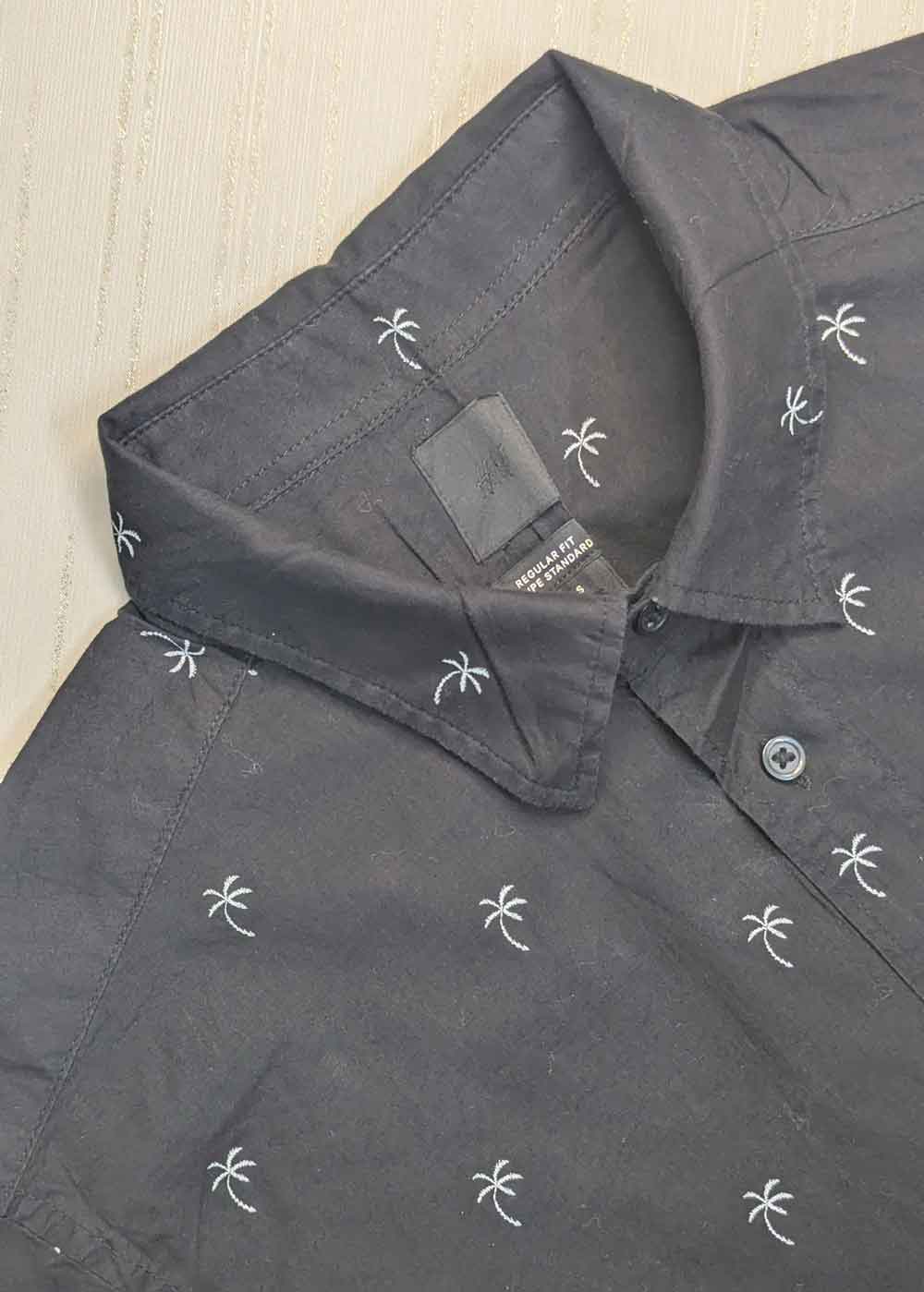 H&M Casual Black Shirt – Small – Half Sleeves