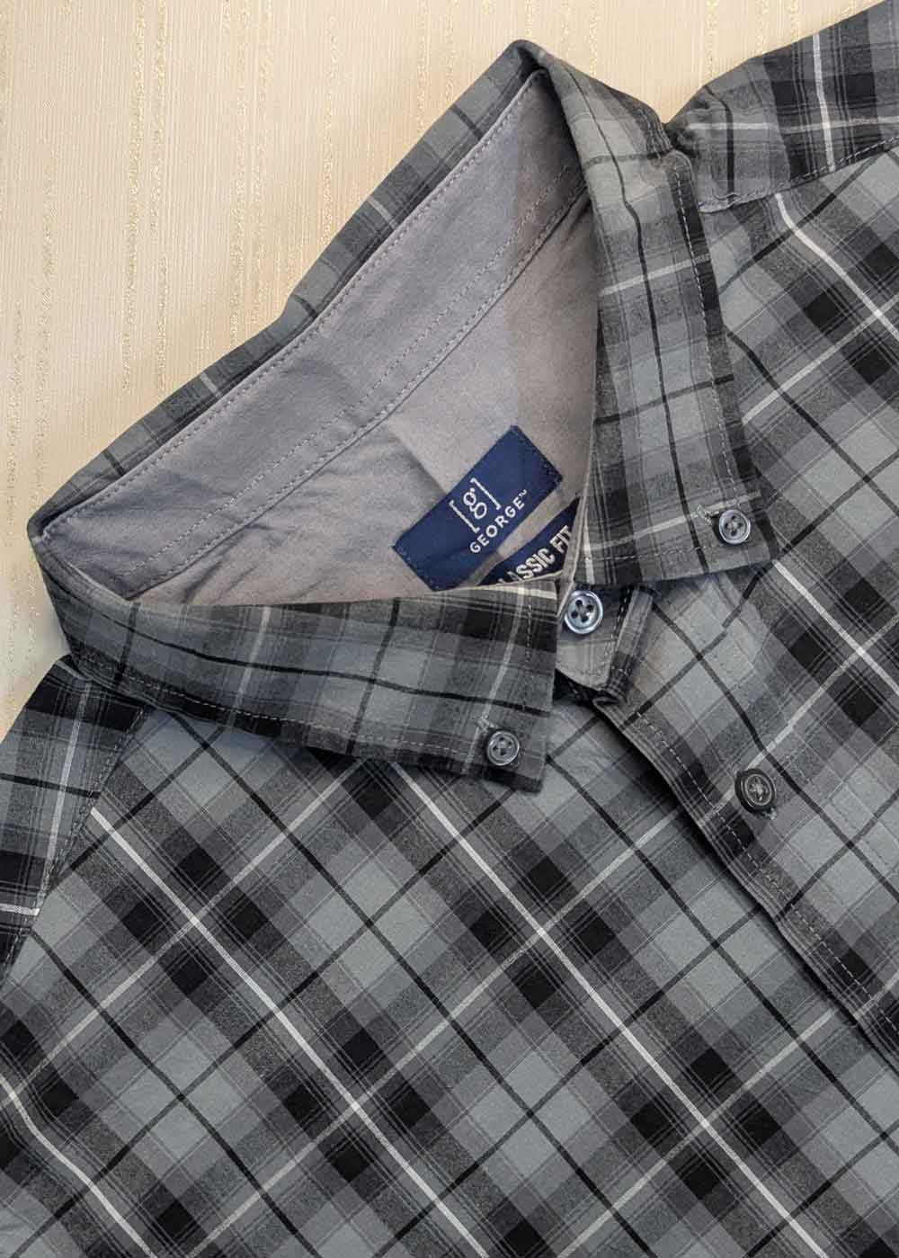 George Checkered Casual Shirt – Large – Full Sleeves