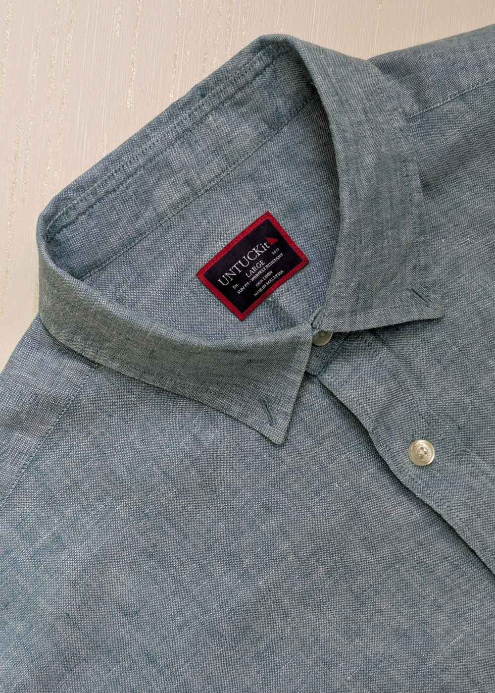 UNTUCKit Casual Linen Shirt – Large – Full Sleeves